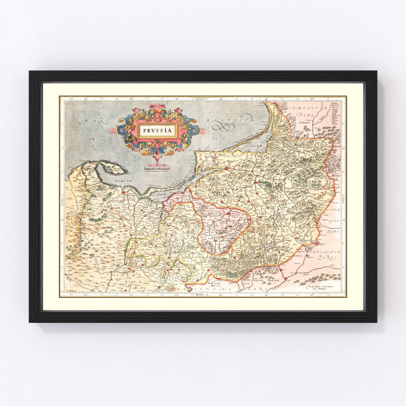 Germany, Prussia Vintage Map 1623