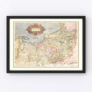 Germany, Prussia Vintage Map 1623