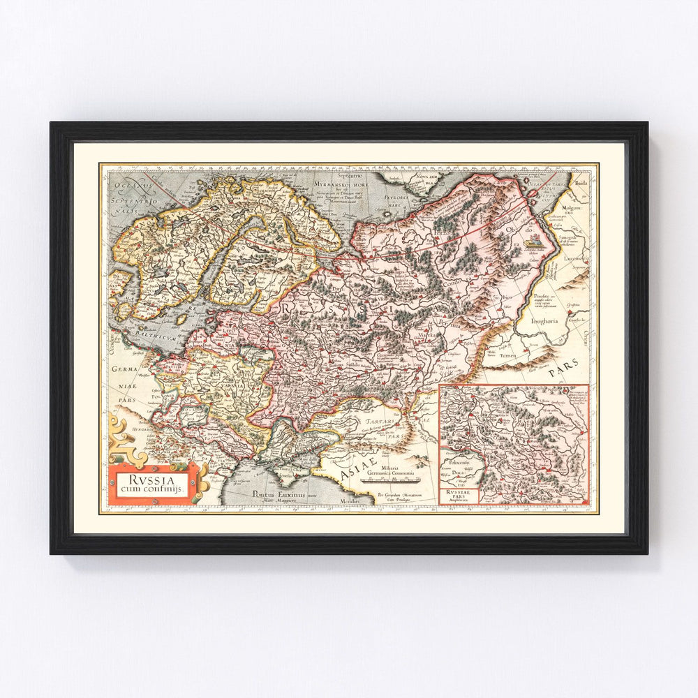 Russia Vintage Map 1623