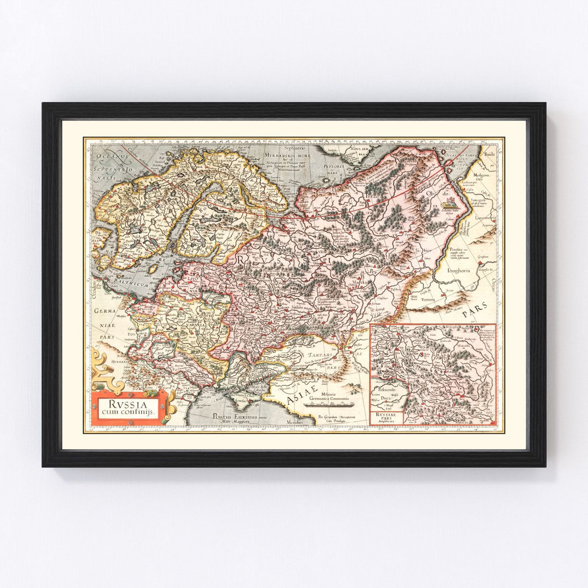 Russia Vintage Map 1623