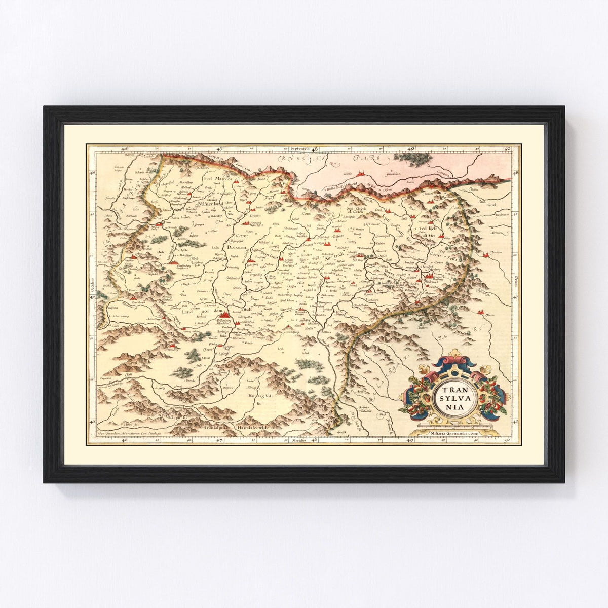 Romania Vintage Map 1623