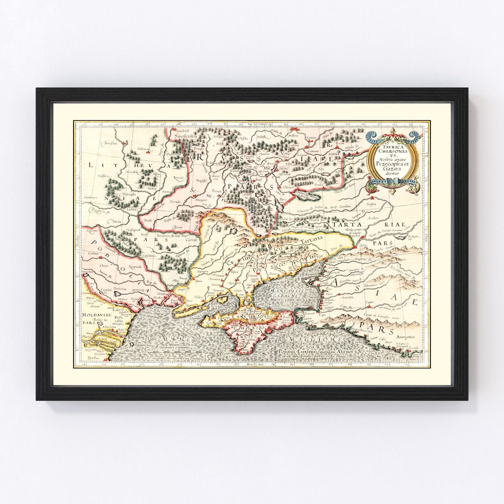 Ukraine, Russia Vintage Map 1623