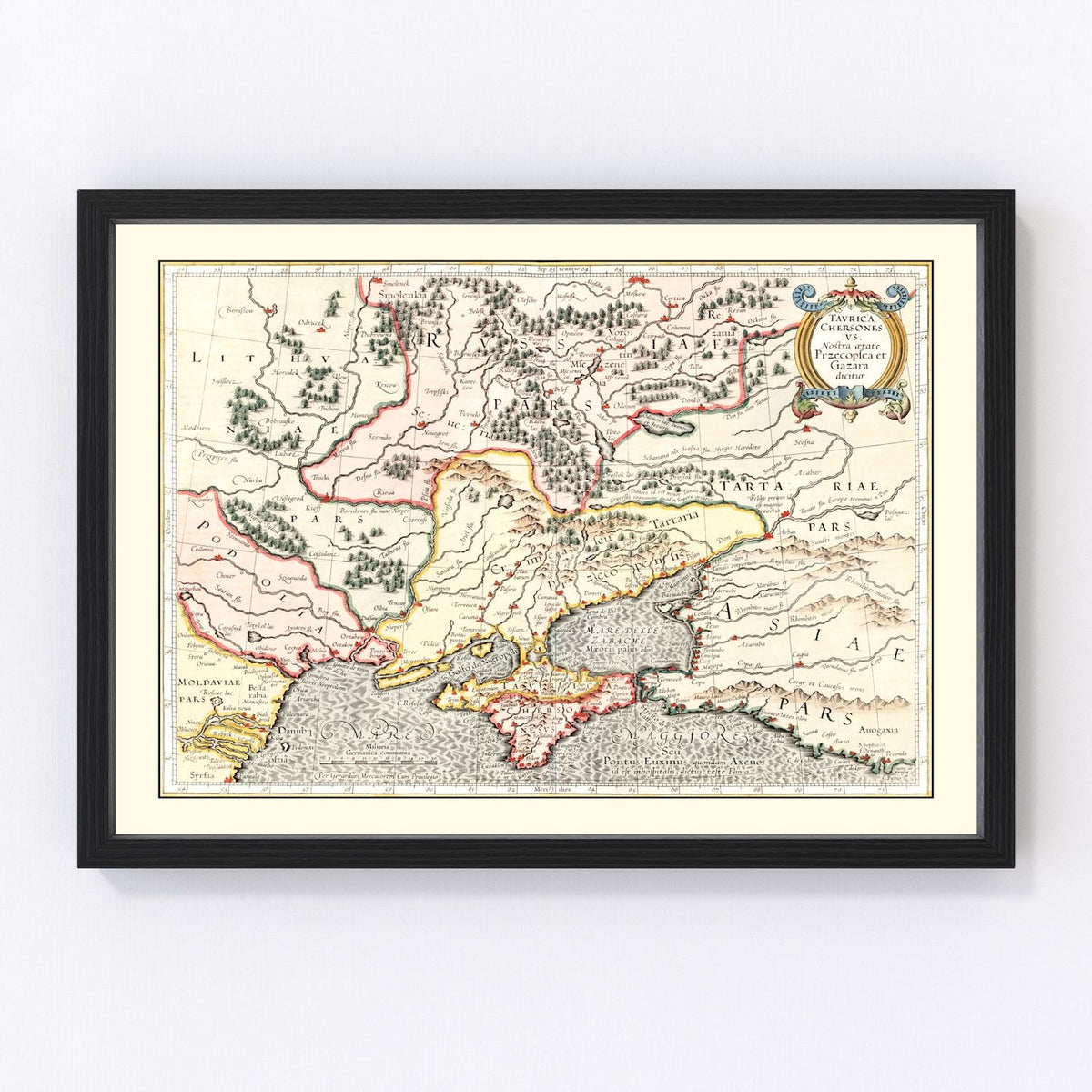 Ukraine, Russia Vintage Map 1623