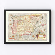 Spain Vintage Map 1623