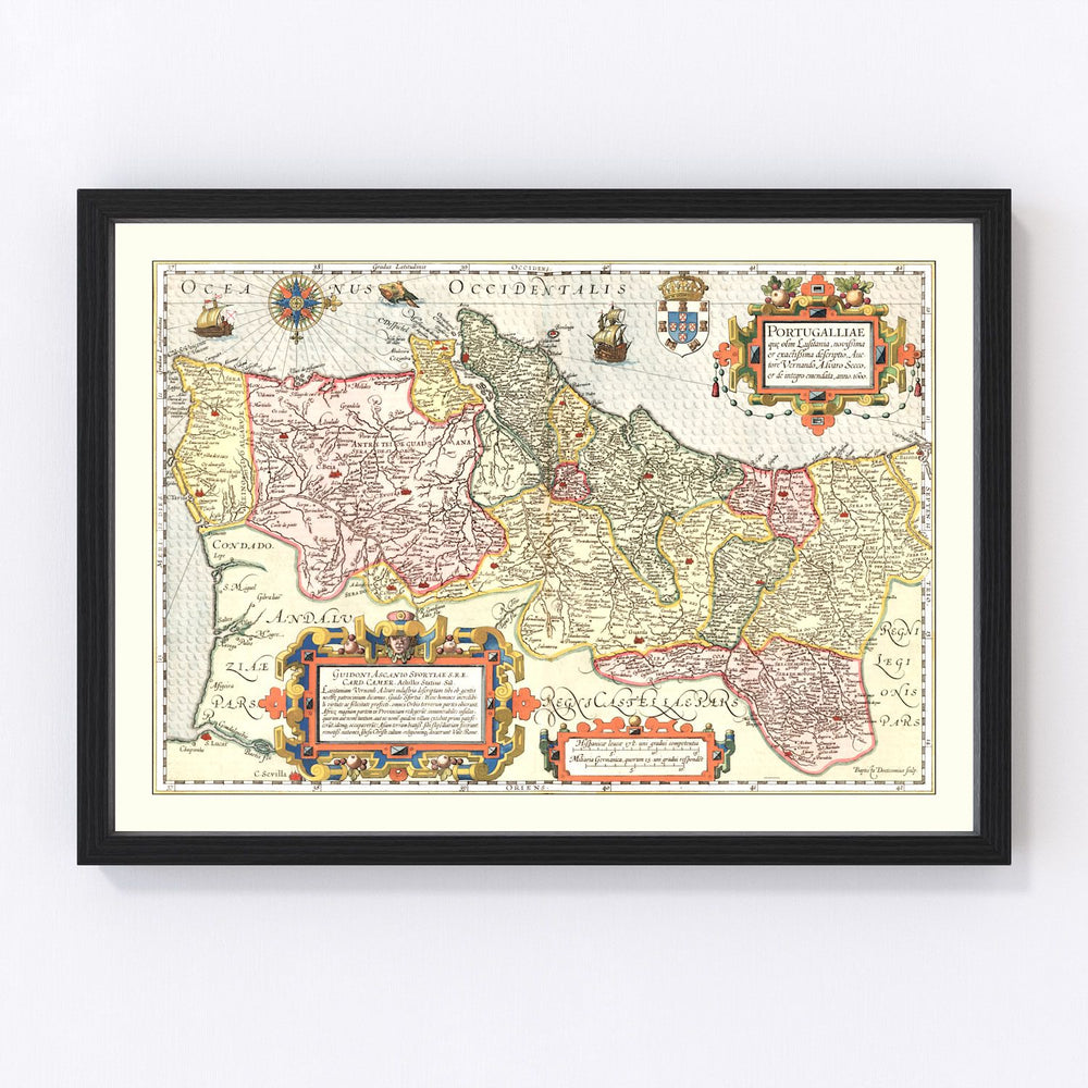 Portugal Vintage Map 1623