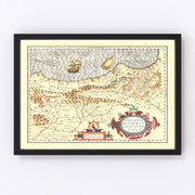 Basque Regions of Spain Vintage Map 1623