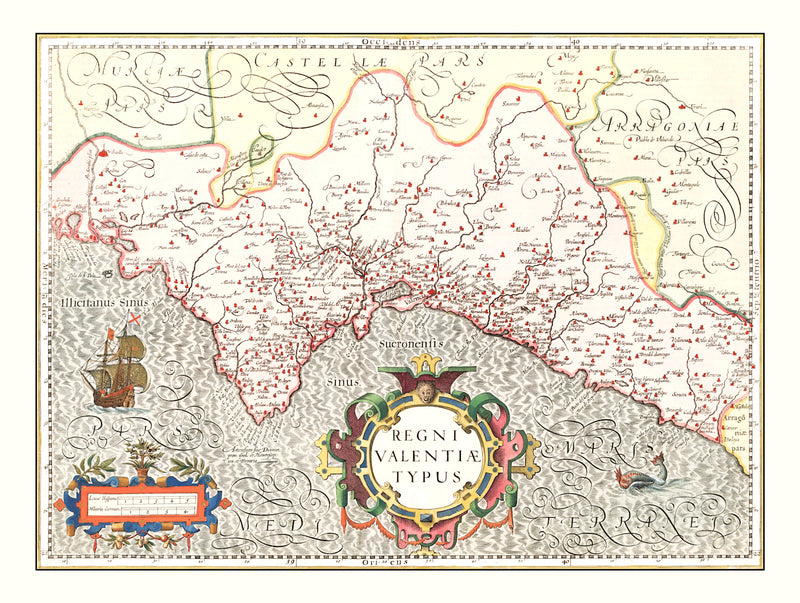 Size comparison using Vintage Map of Valencia, Spain 1623