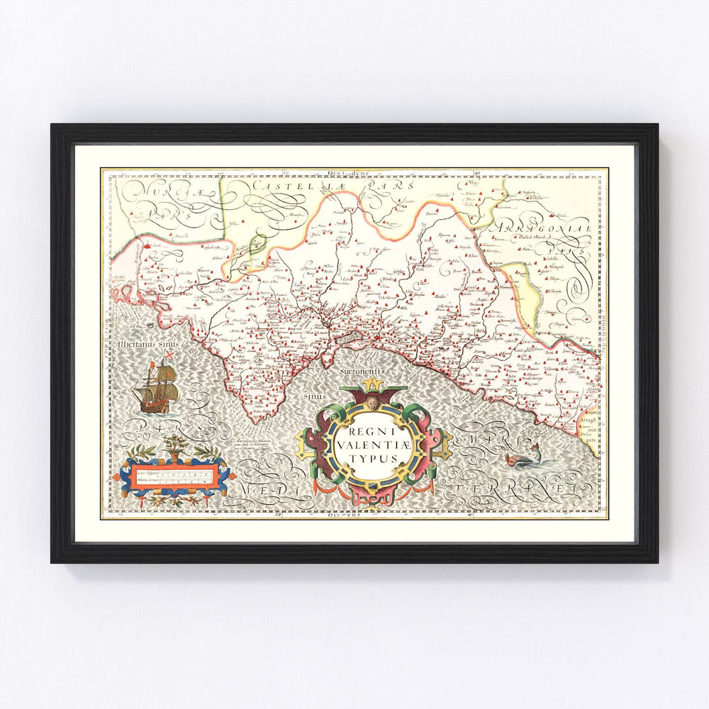 Valencia Vintage Map 1623