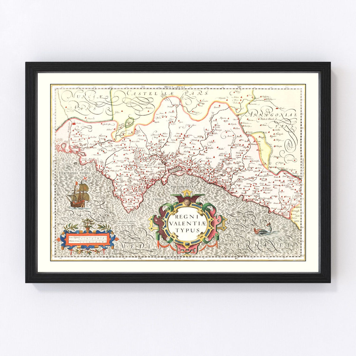 Valencia Vintage Map 1623