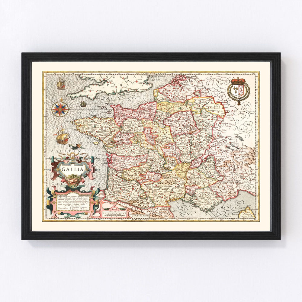 Gaul France Vintage Map 1623