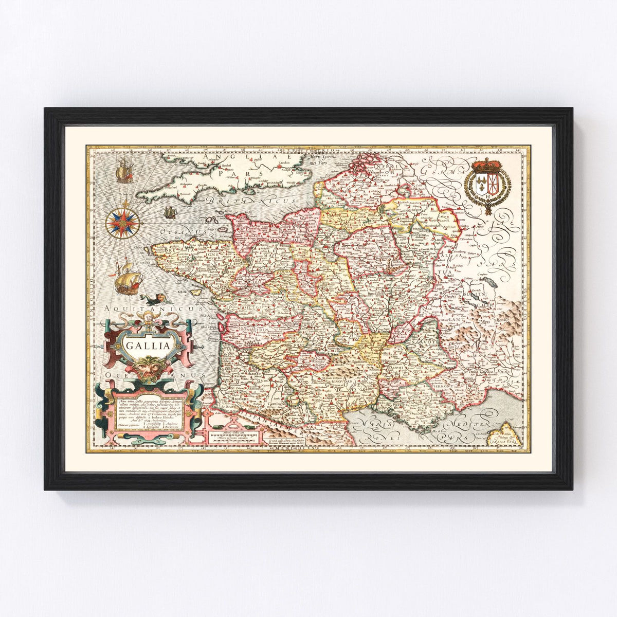 Gaul France Vintage Map 1623