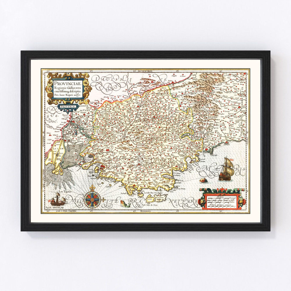 Gaul Region of France Vintage Map 1623