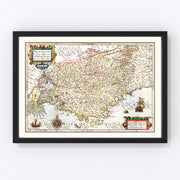 Gaul Region of France Vintage Map 1623