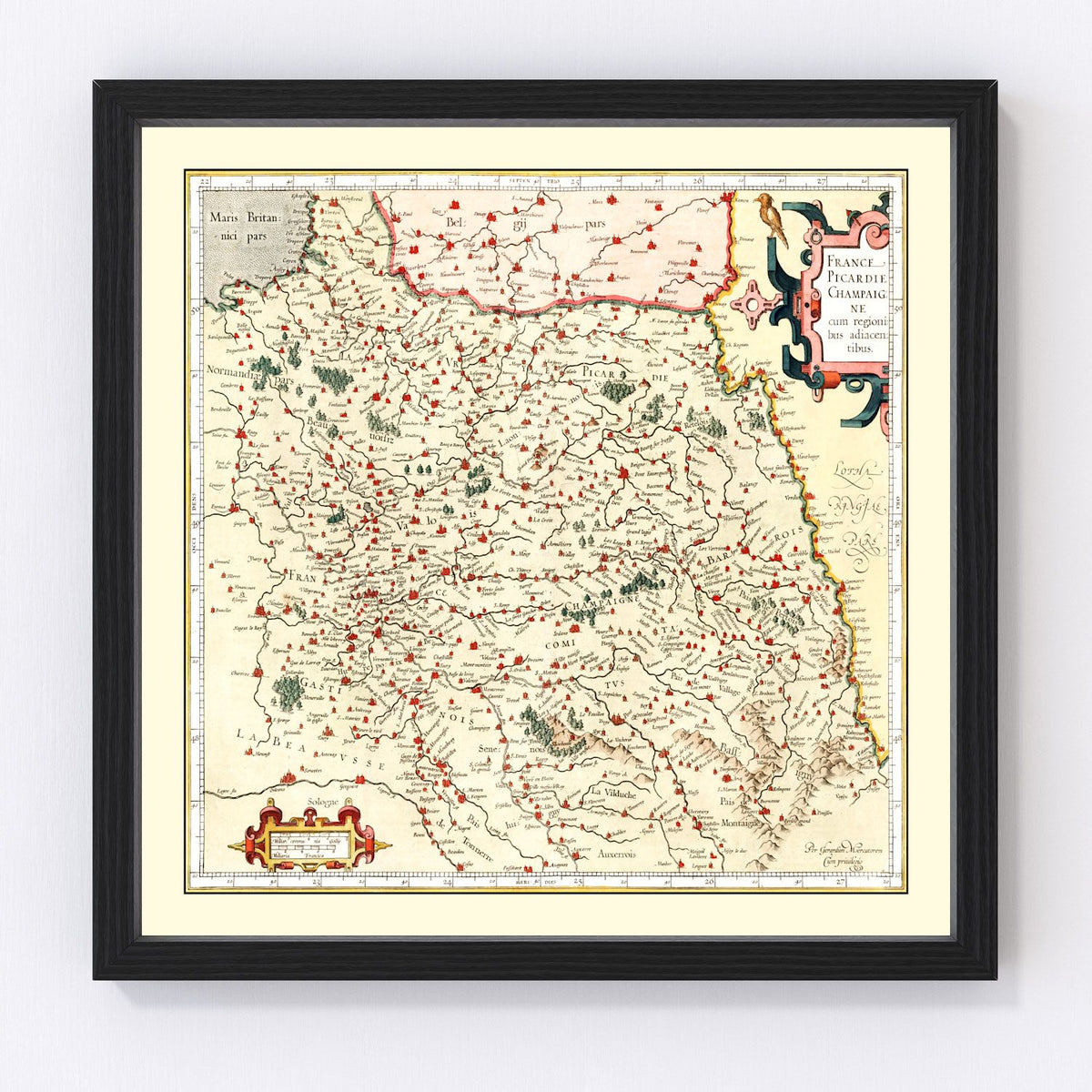 Champagne France Vintage Map 1623