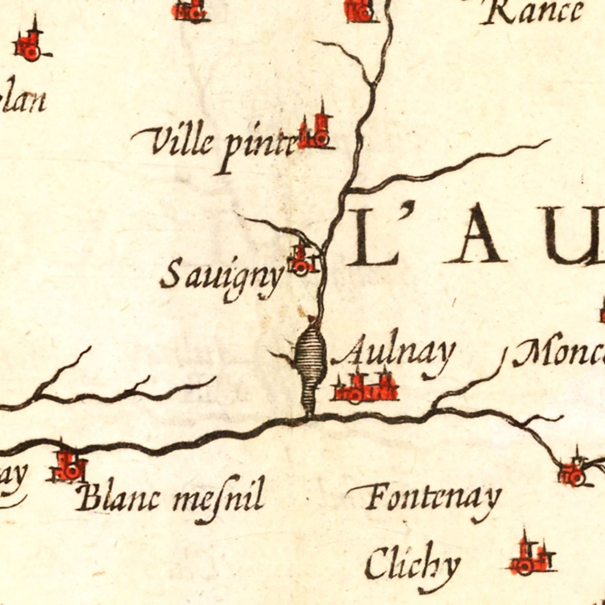 Restored historic details from the 1623 region map of County