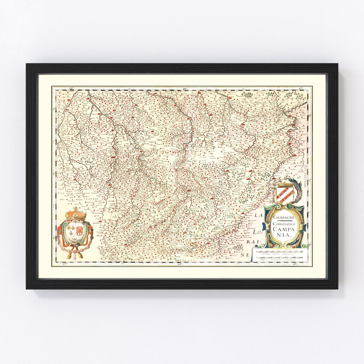 Champagne Region of France Vintage Map 1623