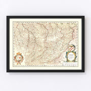 Champagne Region of France Vintage Map 1623