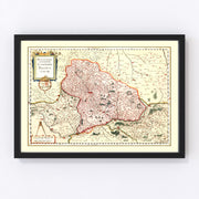 Beauvais France Vintage Map 1623