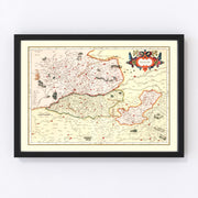 Anjou France Vintage Map 1623