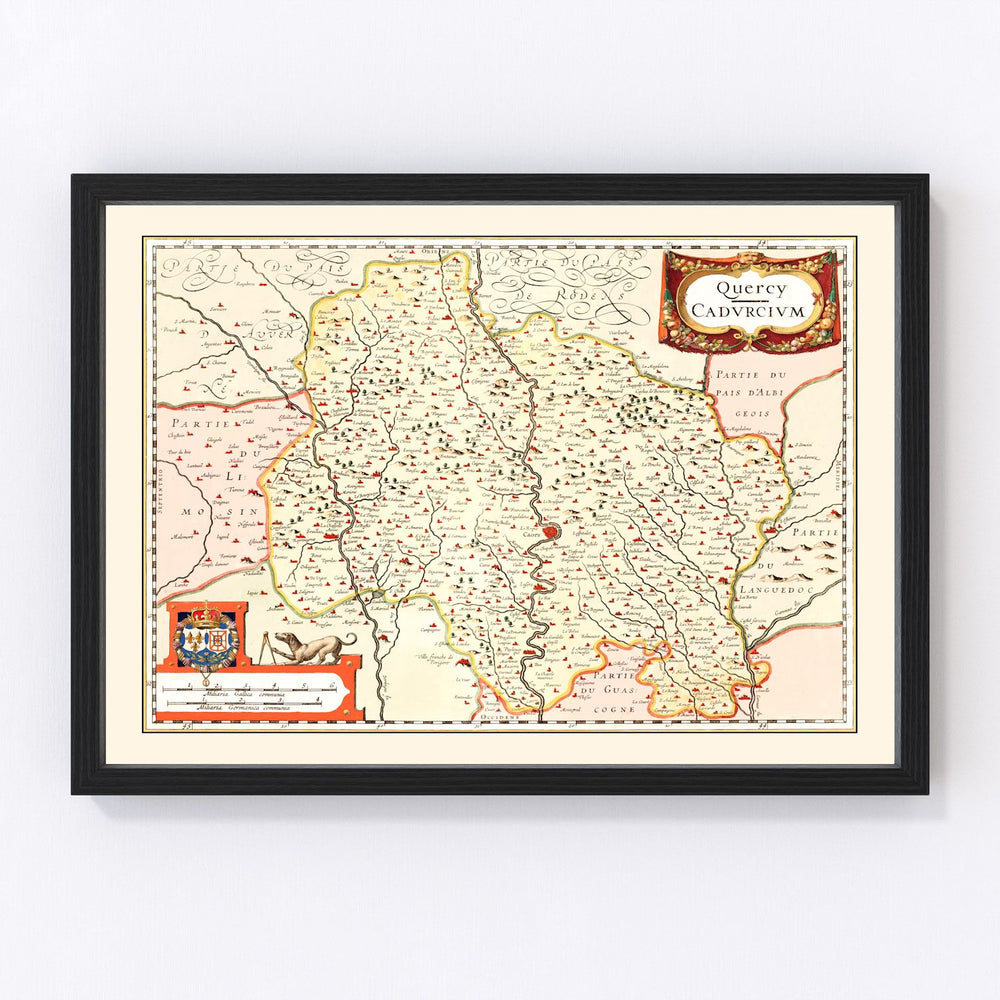 Quercy France Vintage Map 1623