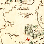 Vintage Map of Lorraine France, 1623
