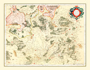Vintage Map of Lorraine France, 1623
