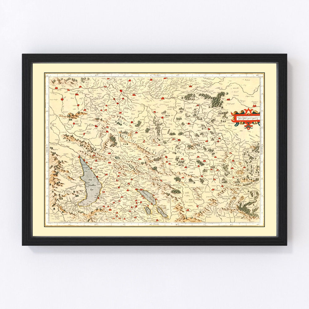 Burgundy France Vintage Map 1623