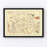 Burgundy France Vintage Map 1623