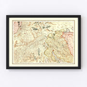 Switzerland Vintage Map 1623