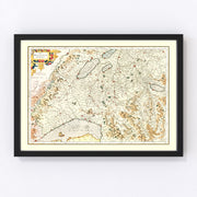 Switzerland (Das Wiflispurgergou) Vintage Map 1623