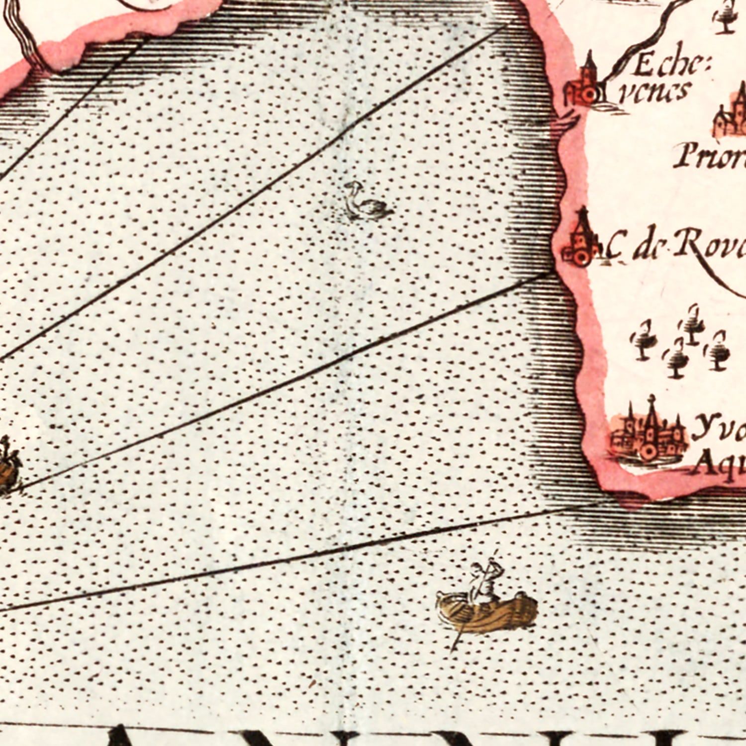 Restored historic details from the 1623 region map of County