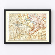 Switzerland Vintage Map 1623