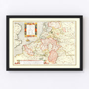 Belgium Vintage Map 1623
