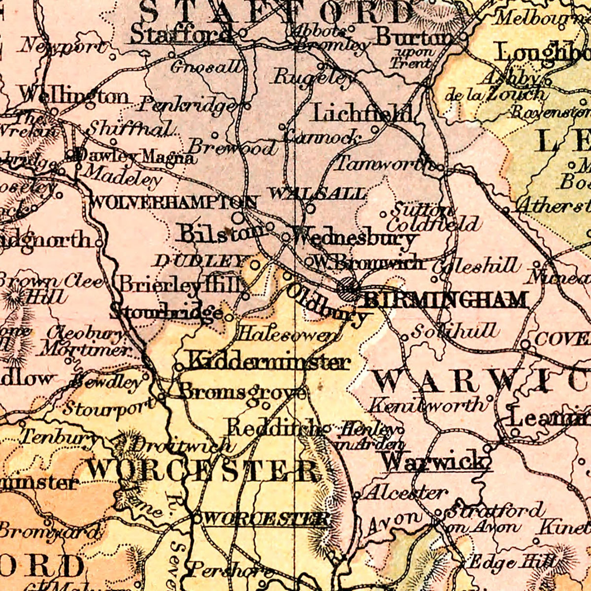 Restored historic details from the 1871 country map of County