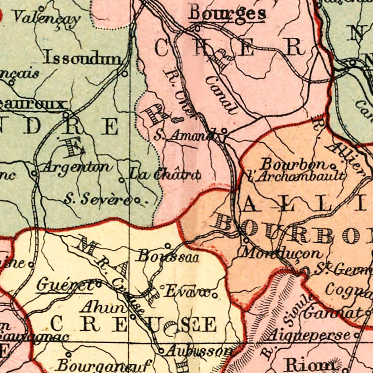 Restored historic details from the 1871 country map of County