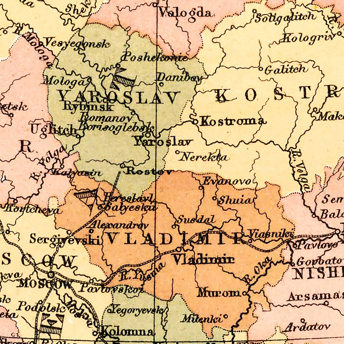 Restored historic details from the 1871 country map of County