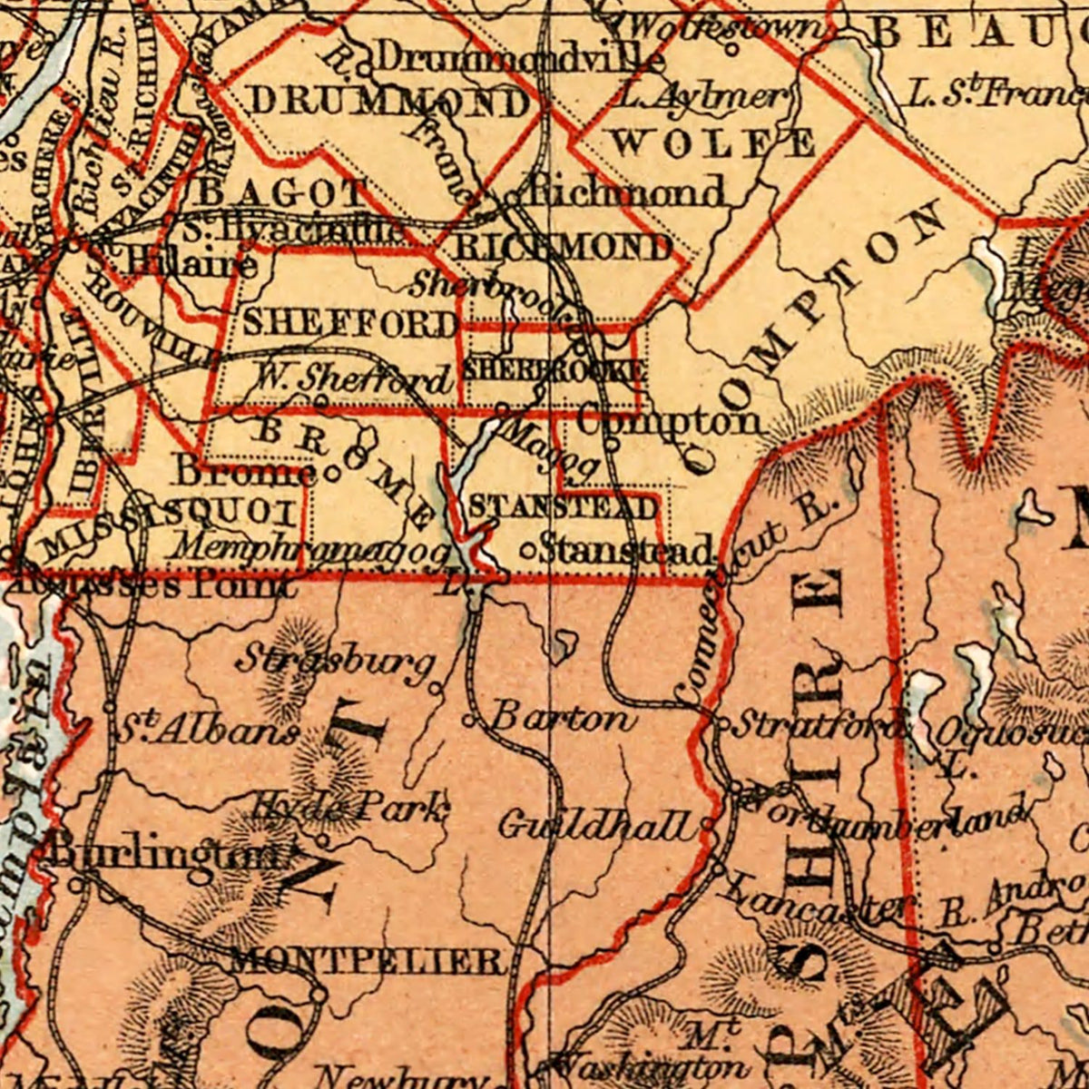 Restored historic details from the 1871 country map of County