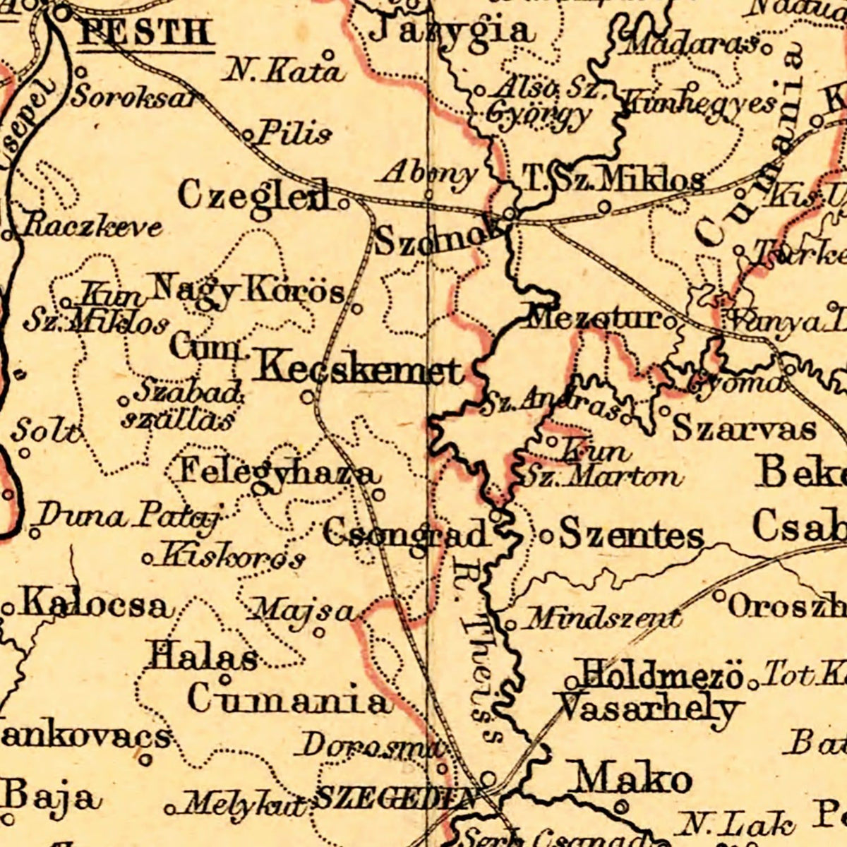 Restored historic details from the 1871 country map of County