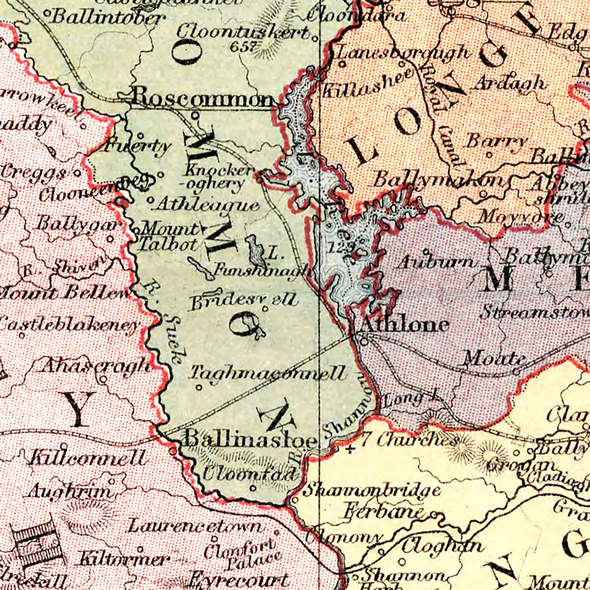 Restored historic details from the 1871 country map of County