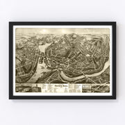 Norwich Vintage Map 1876