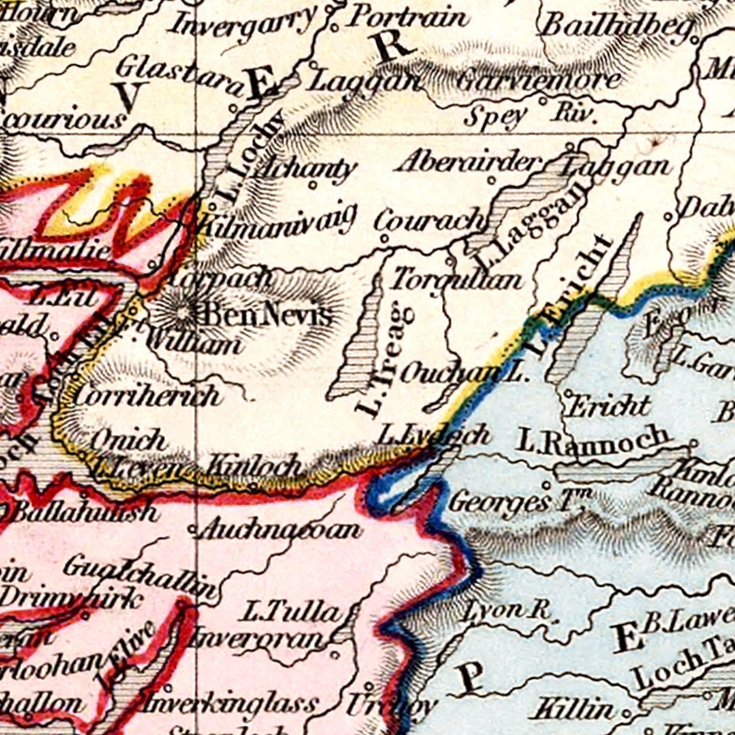 Restored historic details from the 1832 country map of County