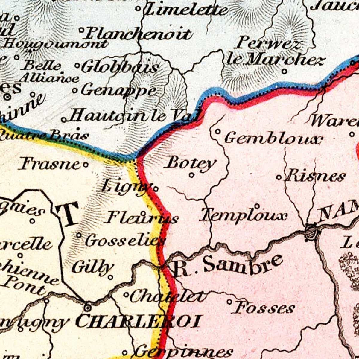 Restored historic details from the 1832 country map of County