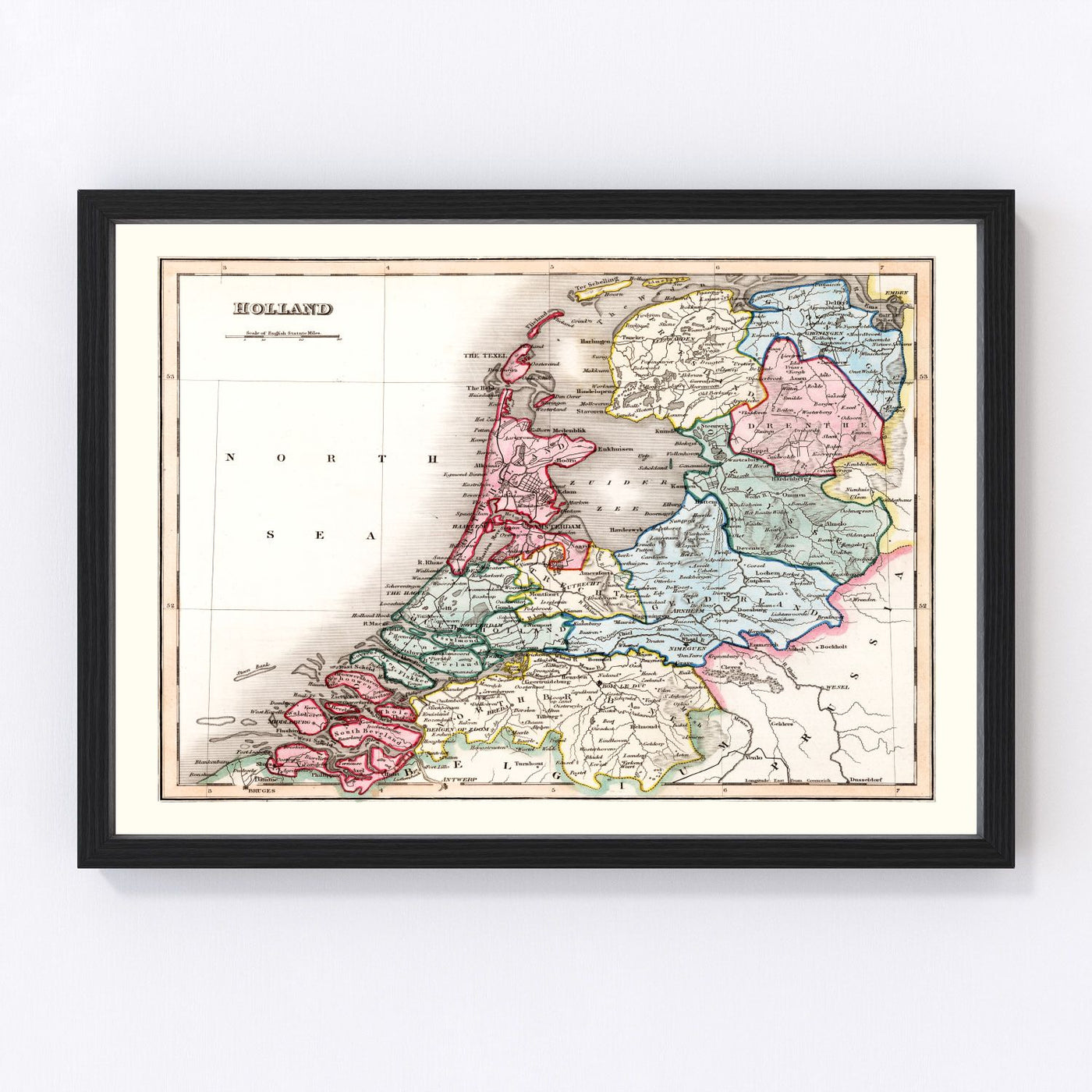 Holland Vintage Map 1832