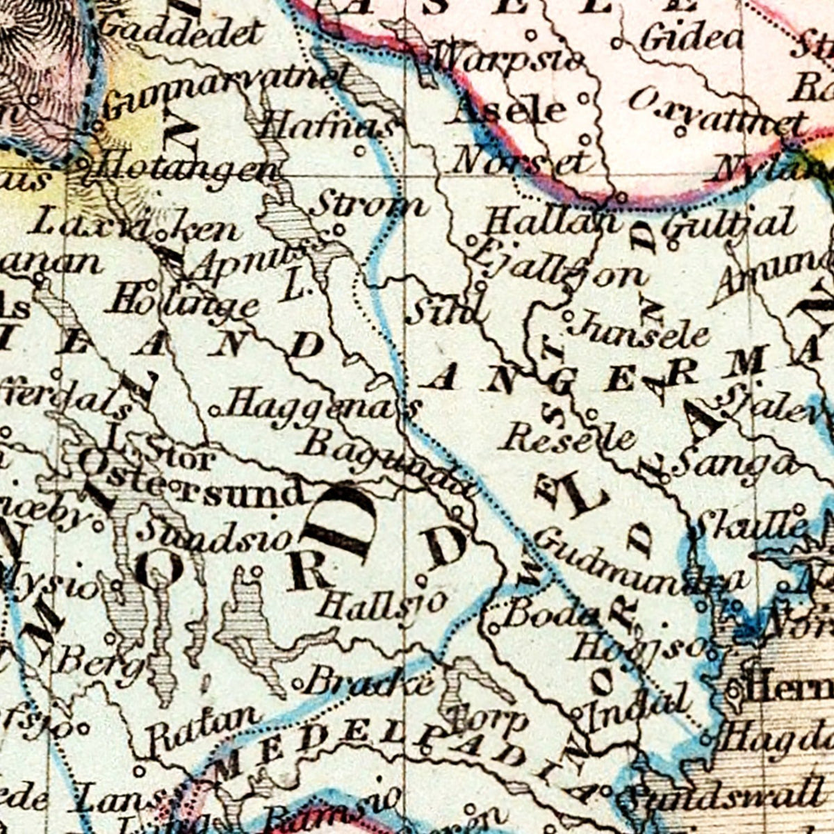 Restored historic details from the 1832 country map of County