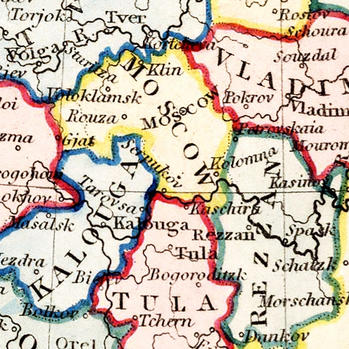 Restored historic details from the 1832 country map of County