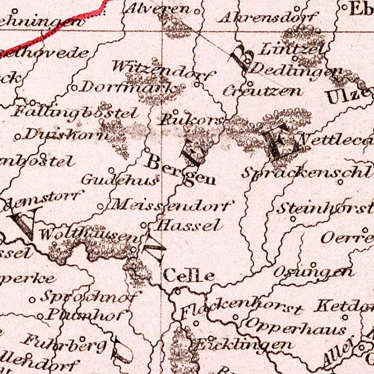Restored historic details from the 1832 country map of County
