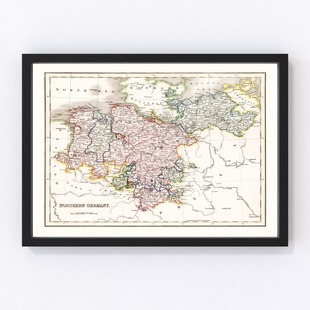 Germany Vintage Map 1832