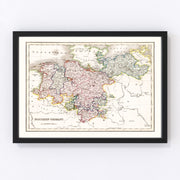 Germany Vintage Map 1832