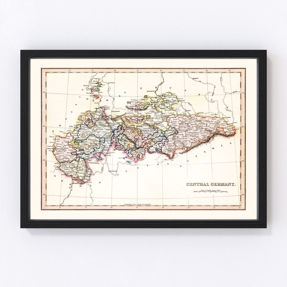 Germany Vintage Map 1832