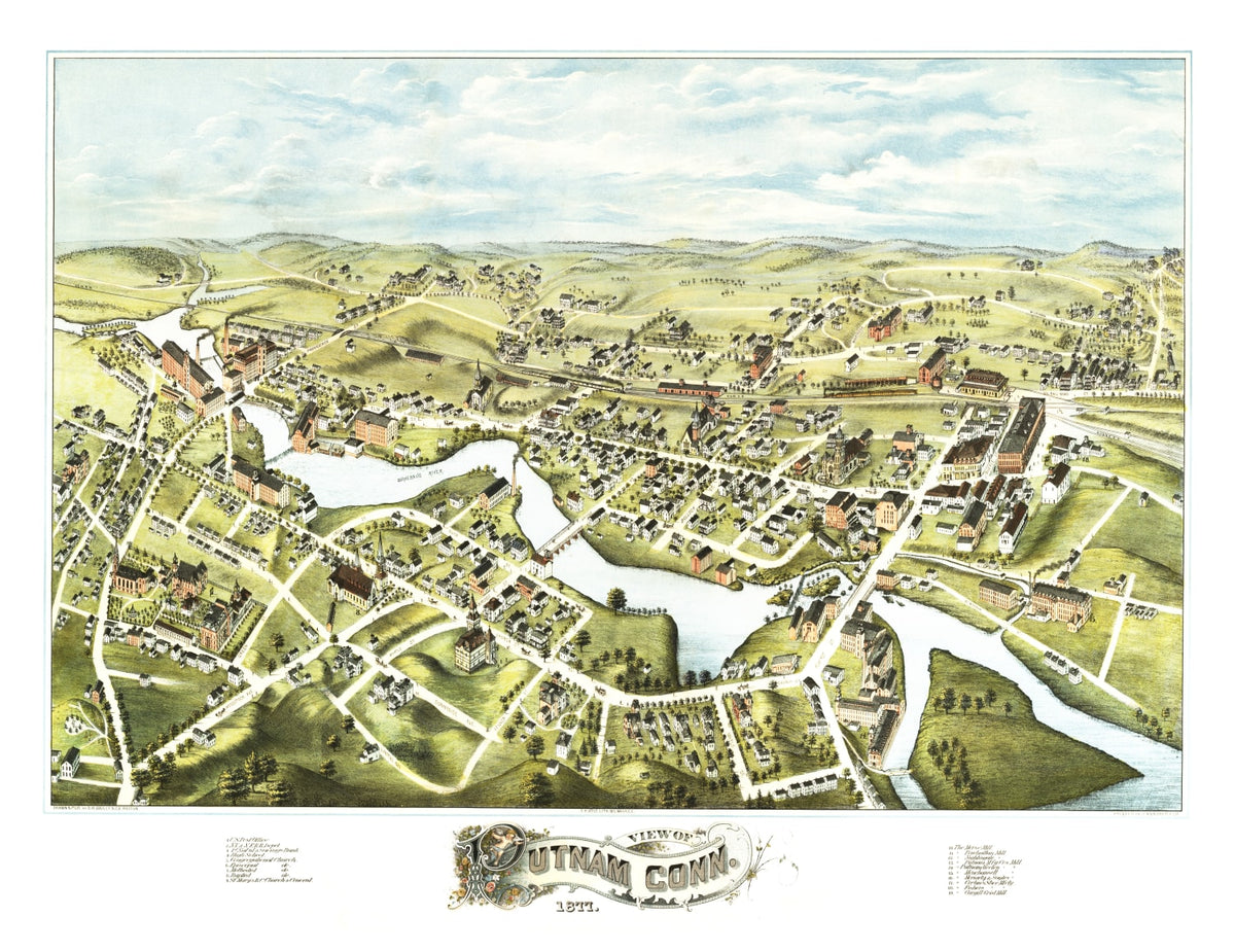 Preview of Vintage Map of Putnam, Connecticut 1877